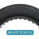 Hycline EBike Fat Replacement Tire: 20x4.0 Inch Folding Puncture Resistant Fat Tires for Electric Bike Urban Street Mountain or 3-Wheel Bikes(Black)