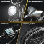 Folding Electric Bike for Adults,1500W Motor(Peak 2000W),35MPH 100Mile,48V 25Ah Battery,20" x 4.0 Fat Tire Foldable Electric Bicycle,Electric Mountain E-Bike,Hydraulic Disc Brake E-Bike