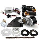 24V250W Electric Conversion Kit for Common Bike Left Chain Drive Customized for Electric Geared Bicycle Derailleur (36VTwist Kit)