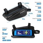 H HAILONG 48V 10ah ebike Battery,36V 8Ah/ 12AH / 48 Volt Electric Bike Scooter Lithium Battery with Waterproof Case,2A Charger and BMS for 250W 500W 600W 800w Motor