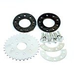 24V250W Electric Conversion Kit for Common Bike Left Chain Drive Customized for Electric Geared Bicycle Derailleur (36VTwist Kit)