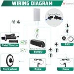 Voilamart Electric Bicycle Wheel Kit 26" 100mm Front Wheel 48V 1000W E-Bike Conversion Kit, Cycling Hub Motor with Intelligent Controller and PAS System for Road Bike(Without Battery)