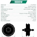 Voilamart Electric Bicycle Wheel Kit 26" 100mm Front Wheel 48V 1000W E-Bike Conversion Kit, Cycling Hub Motor with Intelligent Controller and PAS System for Road Bike(Without Battery)