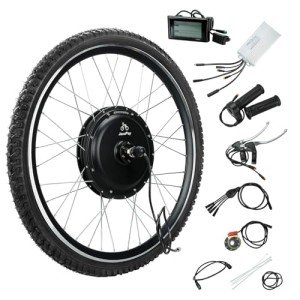 JAUOPAY 48V 1000W Electric Bicycle Conversion Kit 26" E-Bike Front Hub Motor Wheel 28mile/h (45km/h) High Speed Brushless Gearless Hub Motor Kit