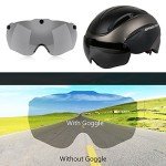 Shinmax Bike Helmet for Men Women, Bicycle Helmet with Detachable Magnetic Goggles for Adult Road Biking Mountain Cycling Helmet (BC-001)