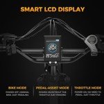 Jasion X-Hunter Electric Bike for Adults,1400W Peak Motor 30MPH Max Speed 48V 13AH Removable Battery, Full Suspension System Design 20''*4.0 Fat Tire Foldable Ebike 7-Speed Bicycles