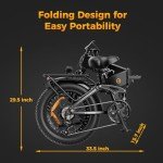 Jasion X-Hunter Electric Bike for Adults,1400W Peak Motor 30MPH Max Speed 48V 13AH Removable Battery, Full Suspension System Design 20''*4.0 Fat Tire Foldable Ebike 7-Speed Bicycles