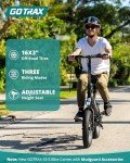 Gotrax S3 Electric Bike, 16x3.0 Fat Tire Electric Bicycle Adults, 750W Peak Motor, Max Range 25 Miles, Up to 20 Mph, Removable Battery, Adjustable Seat, Folding Electric Bike for Adults/Teens 13+