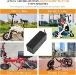 F-wheel Ebike Ba ttery 10.4ah, Ebike Bat tery 36V Electric Bicycle 374.4Wh Ebike Conversion Kit, Electric Bike Batte ry Motor Kit with 100W 150W 200W Max 250W Motor Electric Bike Bicycles (Black)