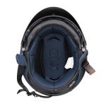 GLX M14 Open Face Motorcycle Helmet - Black, Large - DOT Approved