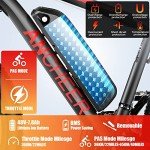 ANCHEER Electric Bike for Adults, [Peak 750W Motor] Electric Mountain Bike, 26" Sunshine Commuter Ebike, 55 Miles 22MPH Electric Bicycle with 48V/374Wh Battery, LCD Display, 21Speed, Front Suspension