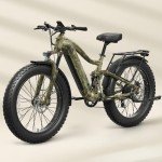 PUCKIPUPPY Boxer Electric Bike for Adults 960W, 48V 20AH Battery Ebike, Full Suspension 26" Fat Tire E Bike, 28MPH 80Miles Range Mountain Electric Bicycle, 7 Speed Hydraulic Disc Brakes