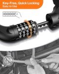 Sportneer Bike Lock: 5 Digit Combination High Security Anti Theft Bike Chain Lock - 3.2/3.6/4ft Heavy Duty Keyless Bicycle Lock for Bike Motorcycle Scooter Door & Gate - Easy to Use, Bike Accessories