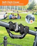 Sportneer Bike Lock: 5 Digit Combination High Security Anti Theft Bike Chain Lock - 3.2/3.6/4ft Heavy Duty Keyless Bicycle Lock for Bike Motorcycle Scooter Door & Gate - Easy to Use, Bike Accessories