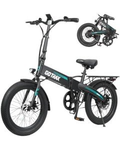Gotrax R1 20" Folding Electric Bike with 40 Miles Range by 48V Battery, 20Mph Power by 350W, Weighs Only 45lbs, LCD Display & 5 Pedal-Assist Levels, Suitable for Leisure Riding&Commuting Black