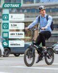 Gotrax R1 20" Folding Electric Bike with 40 Miles Range by 48V Battery, 20Mph Power by 350W, Weighs Only 45lbs, LCD Display & 5 Pedal-Assist Levels, Suitable for Leisure Riding&Commuting Black