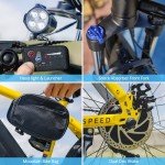 HOVERFLY OUREA Electric Bike 26", 750W Peak Motor Mountain Ebike, Up to 40 Miles 20MPH Removable Battery, 7-Speed and Shock Absorber, Electric Commuter Bike for Adults Yellow