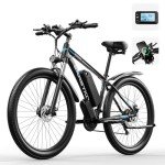 EXRBYKO 29” Electric Bike for Adults 48V 17.5AH 840WH Battery, 1500W Peak 37MPH Electric Mountain Bike, Up to 80 Miles Ebike with 21-Speed Gears, IP7 Waterproof Electric Bicycle E Bike for Commuter