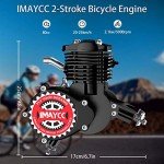 IMAYCC Bike Motor Kit 80cc Motorized Bike Kit 2 Stroke Bicycle Engine Kit with Wired Digital Computer Fit for 26-28" Bikes (Black)