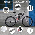 IMAYCC Bike Motor Kit 80cc Motorized Bike Kit 2 Stroke Bicycle Engine Kit with Wired Digital Computer Fit for 26-28" Bikes (Black)