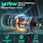 Vivi ACE01 Electric Bike for Adults, 26" x 4.0 Fat Tire Ebike, 1475W Peak Motor Torque Sensor Electric Mountain Bike, 25MPH Electric Bicycle with 48V 15AH Battery, Hydraulic Brake, UL 2849 Certified