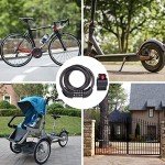 NDakter Bike Lock, 4/5.6 Feet Bicycle Cable, High Security 5 Digit Resettable Combination Coiling Bicycle Lock, Heavy Duty Anti Theft Cable with Mounting Bracket, 1/2 Inch Diameter (4FT,Black-10mm)