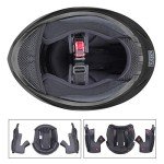 GLX GX11 Compact Motorcycle Helmet - Matte Black, Large - Full Face w/ Tinted Visor, DOT Approved