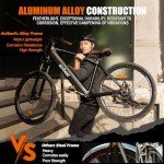 ACTBEST Core Electric Bike for Adults -468Wh Removable Built in Battery, Peak 750W Brushless Motor Mountain Ebike, 26X2.1 Tire Step Over Bicycle with 7 Speed, Max 50 Miles,22MPH