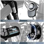 TST Electric Bike for Adults with Peak 500W 23MPH Brushless Motor，36V Removable Internal Battery,50Miles City Electric Bike,35-Speed Electric Mountain Bike,26" Tire Step Over E Bike.