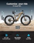 PUCKIPUPPY Labrador Electric Bike for Adults 960W, 48V 20AH Battery Adult Electric Bicycles, 26" Fat Tire Full Suspension Ebike, 28MPH Mountain Beach E Bike, 7 Speed, 80Miles Range, UL2849 Compliant