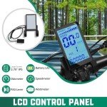 Voilamart 26" Waterproof Electric Bicycle Hub Motor Wheel Ebike Conversion Kit 48V 1200W with LCD Display Meter IP65 (Rear Ebike Hub Motor Wheel)