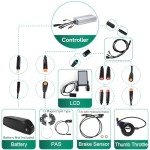 Voilamart 26" Waterproof Electric Bicycle Hub Motor Wheel Ebike Conversion Kit 48V 1200W with LCD Display Meter IP65 (Rear Ebike Hub Motor Wheel)