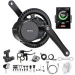 BAFANG 48V 750W Electric Bike Conversion Kit Mid Drive with Chainring 44T, BBS01B Mid Motor Kit for Women Men Adults, DIY eBike Pedelec Kit C18 Display, Thumb Throttle