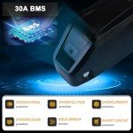 LFPNERYE Hailong Ebike Battery 36V 48V 52V-15AH 20AH with 3A Fast Charger 30A BMS, E-Bike Scooter Lithium Battery for 0-1500W Motor.