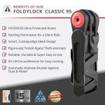 Seatylock FoldyLock Classic Folding Bike Lock - Patented High Security Sold Secure Silver Bicycle Lock - Heavy Duty Anti Theft Secure Guard with Keys & Case Mount - 37.4"