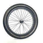 Fat Bike Front Wheel 26''x4.0 with Tyre Hub Spokes Black Alloy Aluminum Snow Bicycle fatbike Rim Wheel 26 Bolt On