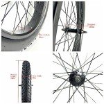 Fat Bike Front Wheel 26''x4.0 with Tyre Hub Spokes Black Alloy Aluminum Snow Bicycle fatbike Rim Wheel 26 Bolt On