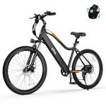 Qlife Cityone Electric Bike for Adults 26" Ebike with 2.1" Tire,Built-in Removable Battery, Peak 750W Motor Ebikes with 7 Speed Commuter Mountain Electric Bicycle, Black