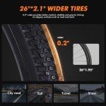 Qlife Cityone Electric Bike for Adults 26" Ebike with 2.1" Tire,Built-in Removable Battery, Peak 750W Motor Ebikes with 7 Speed Commuter Mountain Electric Bicycle, Black