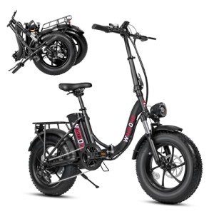 Windone S16 Electric Bike for Adults, 750W Peak Motor Ebike with 48V/13Ah Removable Battery, Max 22MPH Speed & 50 Miles Range (PAS), 16" x 4.0 Fat Tire and Shock Absorber,UL Certified