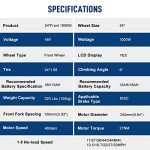 Ktaxon 48v 1000w Ebike Conversion Kit, 24In Electric Bike Conversion Kit with Powerful Hub Motor, LCD Display, 5 Optional Speed,4 Riding Modes, PAS System and Intelligent Controller (Front Wheel)