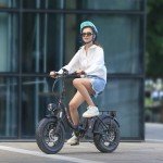 Windone S16 Electric Bike for Adults, 750W Peak Motor Ebike with 48V/13Ah Removable Battery, Max 22MPH Speed & 50 Miles Range (PAS), 16" x 4.0 Fat Tire and Shock Absorber,UL Certified