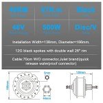 YS YOSE POWER Waterproof Ebike Conversion Kit with Battery Electric Bike 26in Rear Wheel Hub Motor Kit 48V 500W Electric Bike Kit Brushless Cassette Engine