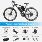 YS YOSE POWER Waterproof Ebike Conversion Kit with Battery Electric Bike 26in Rear Wheel Hub Motor Kit 48V 500W Electric Bike Kit Brushless Cassette Engine