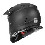 GLX GX23 Dirt Bike/Motocross Helmet - Matte Black, Large - DOT Approved