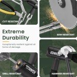 Titanker Bike Chain Lock with Key, 3.3 Feet Heavy Duty Anti-Theft Bike Lock Chain Security Bicycle Chain Locks for Bike, Motorcycle, Bicycle, Door, Gate, Fence, Grill (8mm Thick Chain, Black)