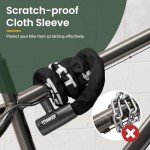 Titanker Bike Chain Lock with Key, 3.3 Feet Heavy Duty Anti-Theft Bike Lock Chain Security Bicycle Chain Locks for Bike, Motorcycle, Bicycle, Door, Gate, Fence, Grill (8mm Thick Chain, Black)