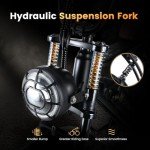 CYCROWN CycRun Electric Bike for Adults 750W Motor with 374.4WH Battery, 20MPH 55Miles Moped Style Ebike for Adults, 20" Fat Tire Commuting Off Road Mountain Ebike with Hydraulic Suspension, UL2849