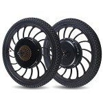 HinLIaDa Electric Bicycle Hub Motor Kit, 20" in 1000W Ebike Front/Rear Wheel Electric Bicycle Motor Conversion Kit Powerful Hub Motor Kit 7-Speed Freewheel with Tire and Tube Black (Rear)