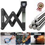 RBRL Bicycle Lock, 2.95 Ft Folding Locks, Heavy Duty Anti-Theft Chain Lock With Keys and Case for Bikes, E-Bikes or Scooters